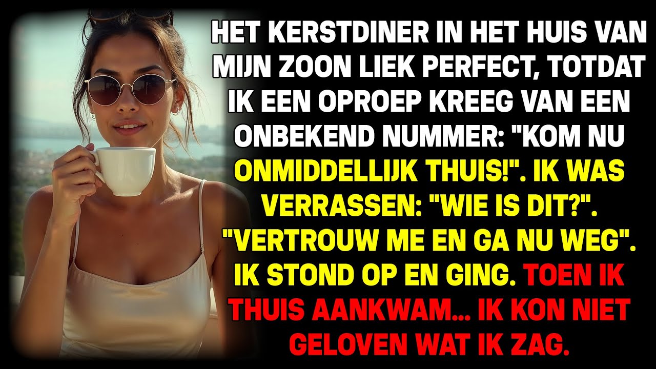 Tijdens het kerstdiner kreeg ik een anonieme oproep: ga onmiddellijk naar huis!