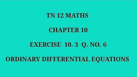 TN 12th maths chapter 10  exercise 10.3 question number 6