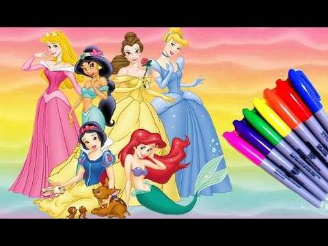 Bundle Princess Keilrahmen Malvorlage Snow White Arielle Cinderella Belle Disney