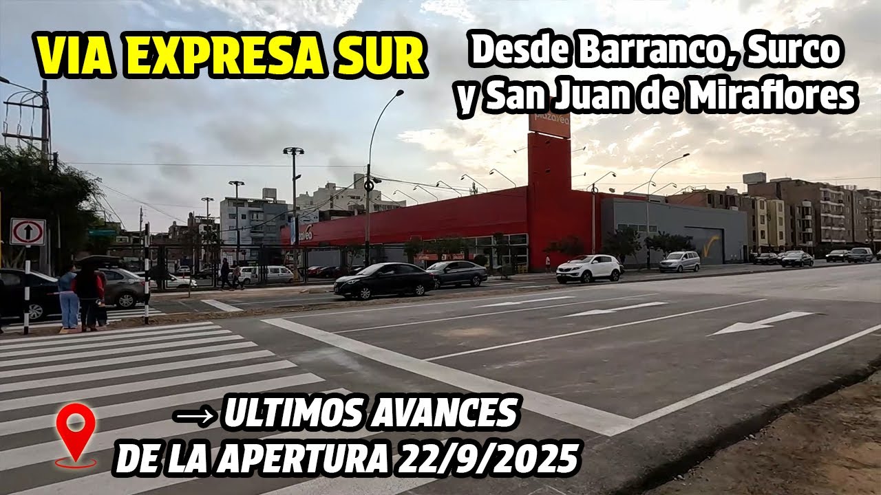 Así esta la VIA EXPRESA SUR en BARRANCO, SURCO y SAN JUAN DE MIRAFLORES PREVIO A LA APERTURA 2025