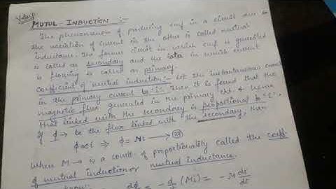 MUTUAL INDUCTION AND RECIPROCITY THEOREM