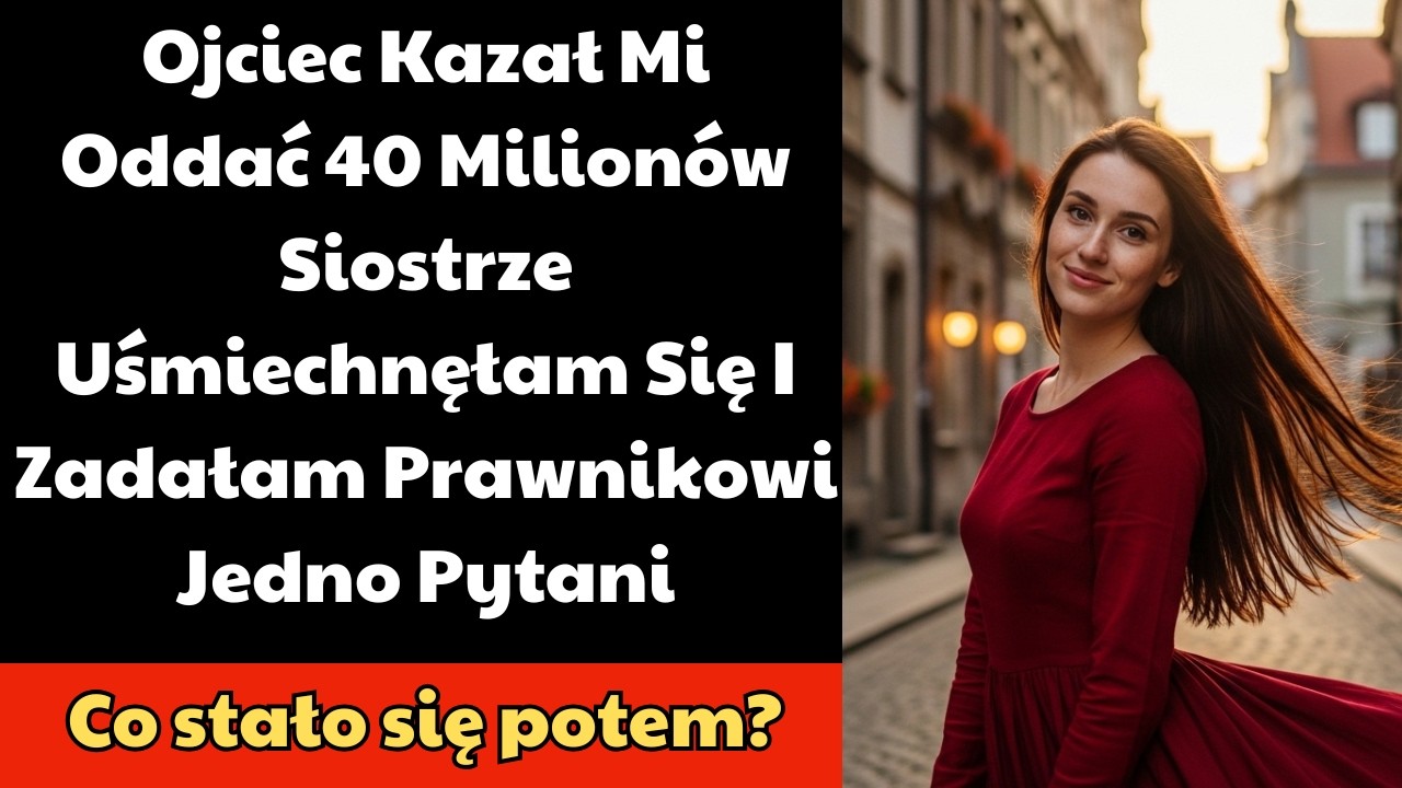 Ojciec Kazał Mi Oddać 40 Milionów Siostrze  Uśmiechnęłam Się I Zadałam Prawnikowi Jedno Pytani