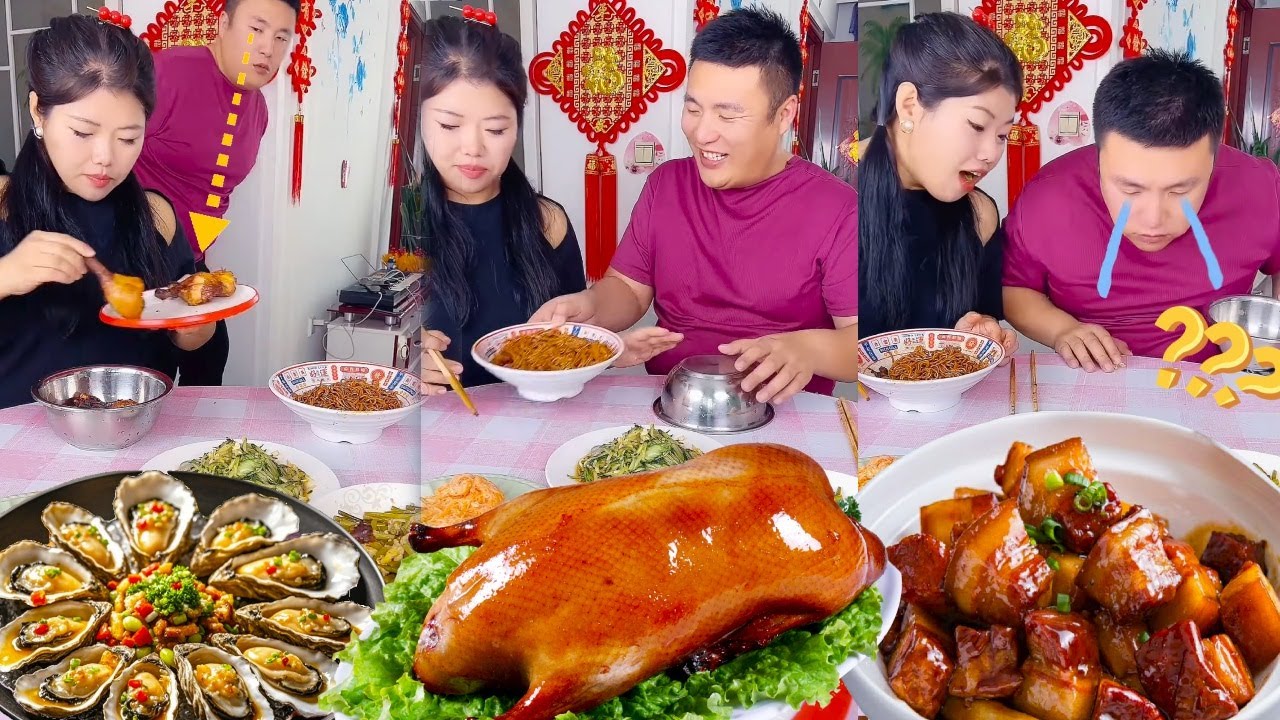 蠢老公竟敢偷看我不按常规出牌，成功上当把鸡腿亲手给我吃，掀开盘子没看到鸡腿心都碎一地