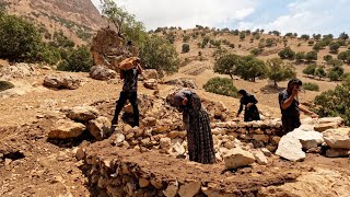 Continue to make a stone hut and make a delicious and beautiful lunch:Nomadic lifestyle in Iran