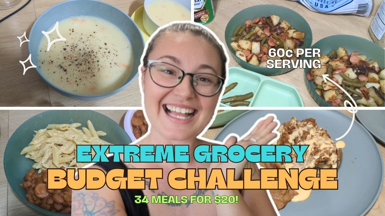 Еда за 60 центов! // Экстремальный бюджет на продукты для моей семьи из 4 человек