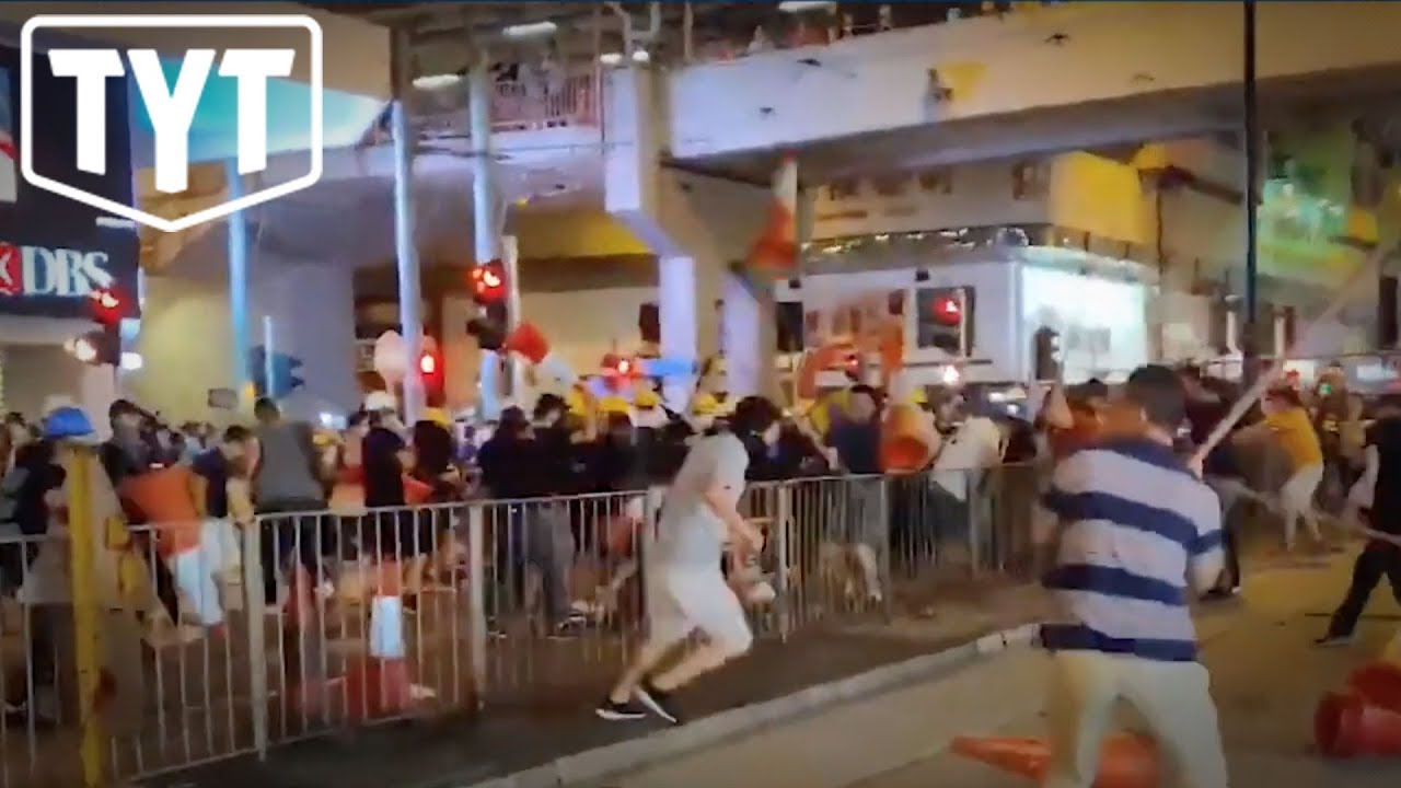 Police Attacking Protestors In Hong Kong As General Strike Spreads