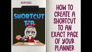 Using ZoomNotes-How To Create A Shortcut To An Exact Page Of Your ZoomNotes Planner