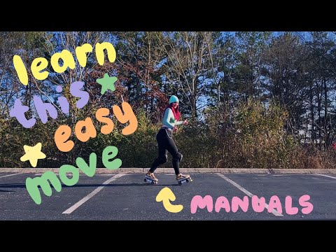 How to Manual on Rollerskates! Outdoor Rollerskating Trick Tutorial 'Heel Toe'