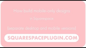Free, Simple CSS plugin to edit mobile only on Squarespace