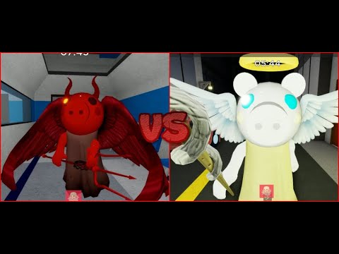 Roblox Piggy Angel Vs Devil Jumpscare New Update Youtube - angel vs demon roblox