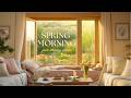 Spring Ambience 🌷 Cozy Room with Tulip View & Relaxing Piano Music