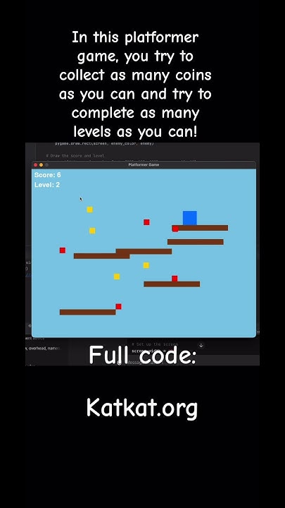 Simple platformer game! #python #pythonprogramming #foryou #game #fun ...