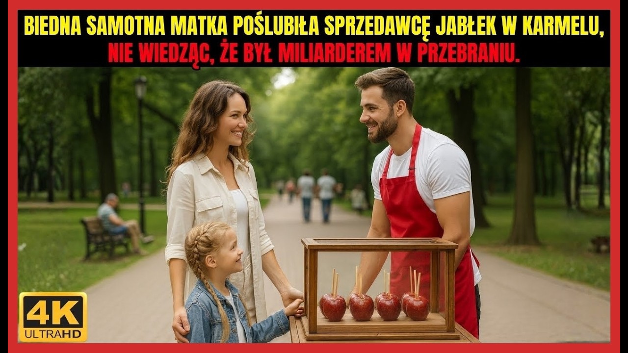 Biedna samotna matka poślubiła sprzedawcę jabłek w karmelu, nie wiedząc, że był miliarderem
