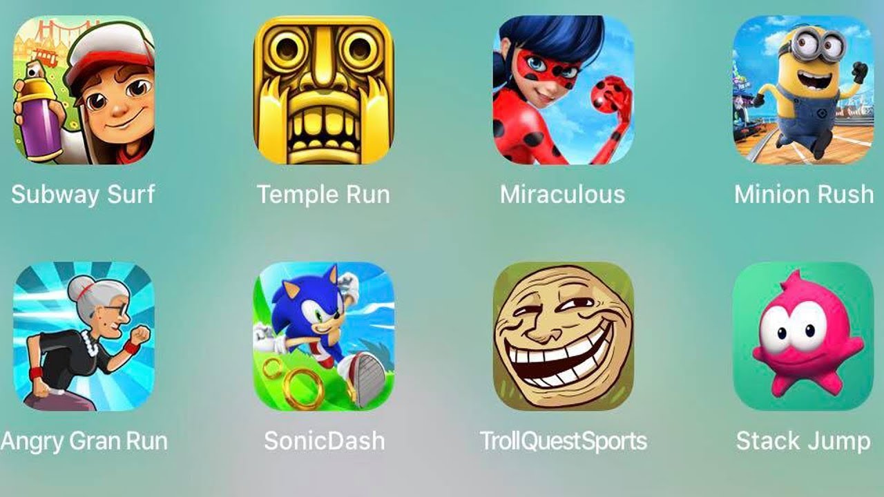 Sonic Dash, Subway Surfers, Temple Run & More | Casual Runner Gameplay