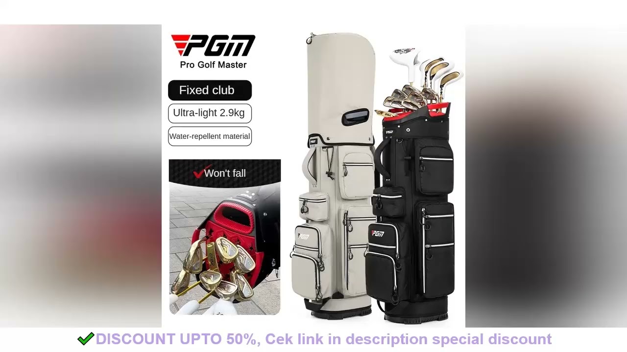PGM Golf Standard Bag Fixed Club Holder Light Portable Travel Golf Bag Light Weight Sport Bags QB166