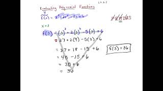 61 Algebra 2 4.1B Evaluating Polynomial Expressions