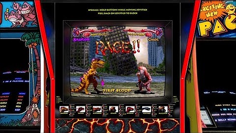 Primal Rage, Realistic Arcade Bezel using The Mega Bezel Shader