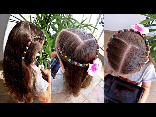 Penteado Infantil rápido com amarradinhos para cabelos curtos e