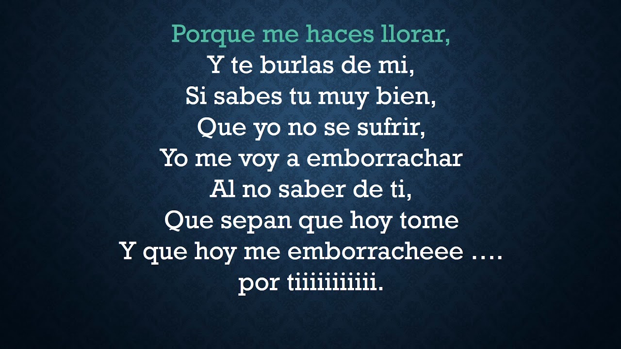 Karaoke porque me haces llorar Sonora altepexana YouTube