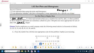 Unit 1 Lesson 2: Dot Plots and Histograms