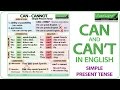 Can Can't Cannot - English Grammar Lesson