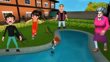 Scary Robber A Rock Solid Prank Scary Teacher 3D A Knock Out Prank Gameplay Walkthrough Android,iOS