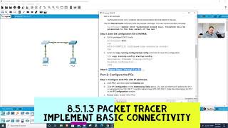8 5 1 3 Packet Tracer Implement Basic Connectivity 8 5 1 3 Packet Tracer Implement Basic Connectivity