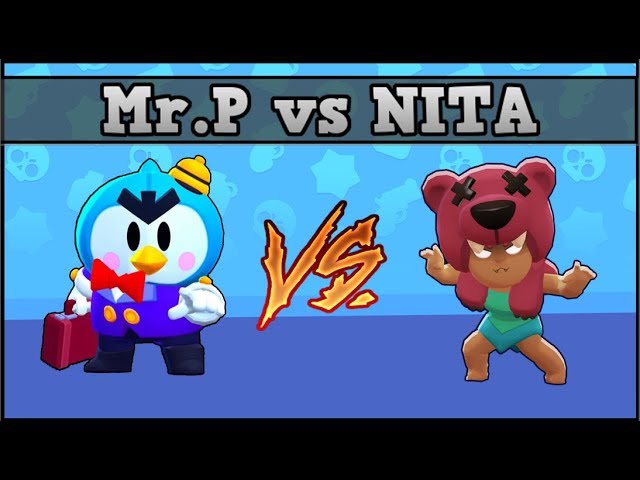 Mr P Vs Nita Brawl Stars 1 Vs 1 Nuevo Brawler Retos Youtube - brawl stars nita si fuera normal