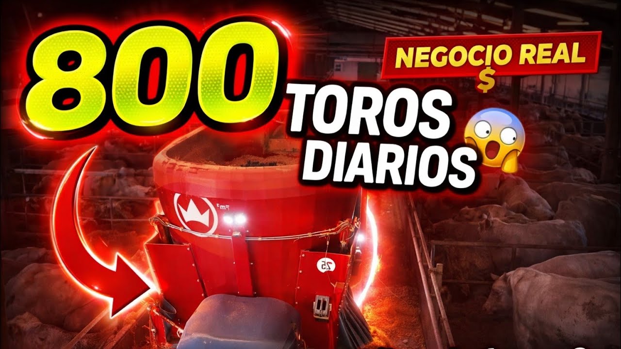 ¡Alimenta 800 Toros en un día! Alimentación Mecanizada