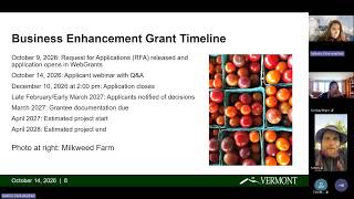 FY27 Working Lands Business Enhancement Grant Webinar