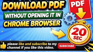 Download pdf directly without opening it in crome browser #viral #chrome #shorts #short 
