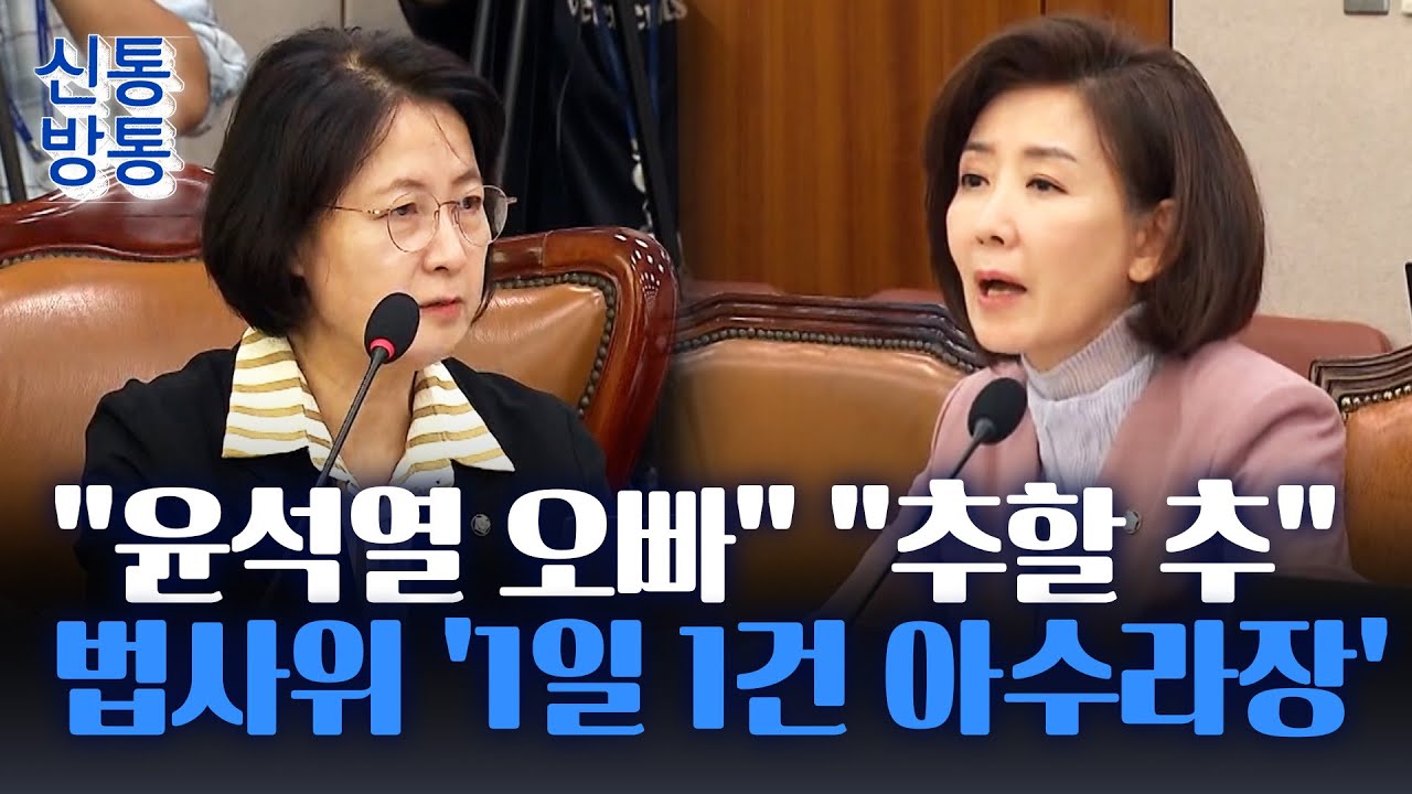 [신통방통] "윤석열 오빠"까지 나온 난장판 법사위···법사위 또 아수라장