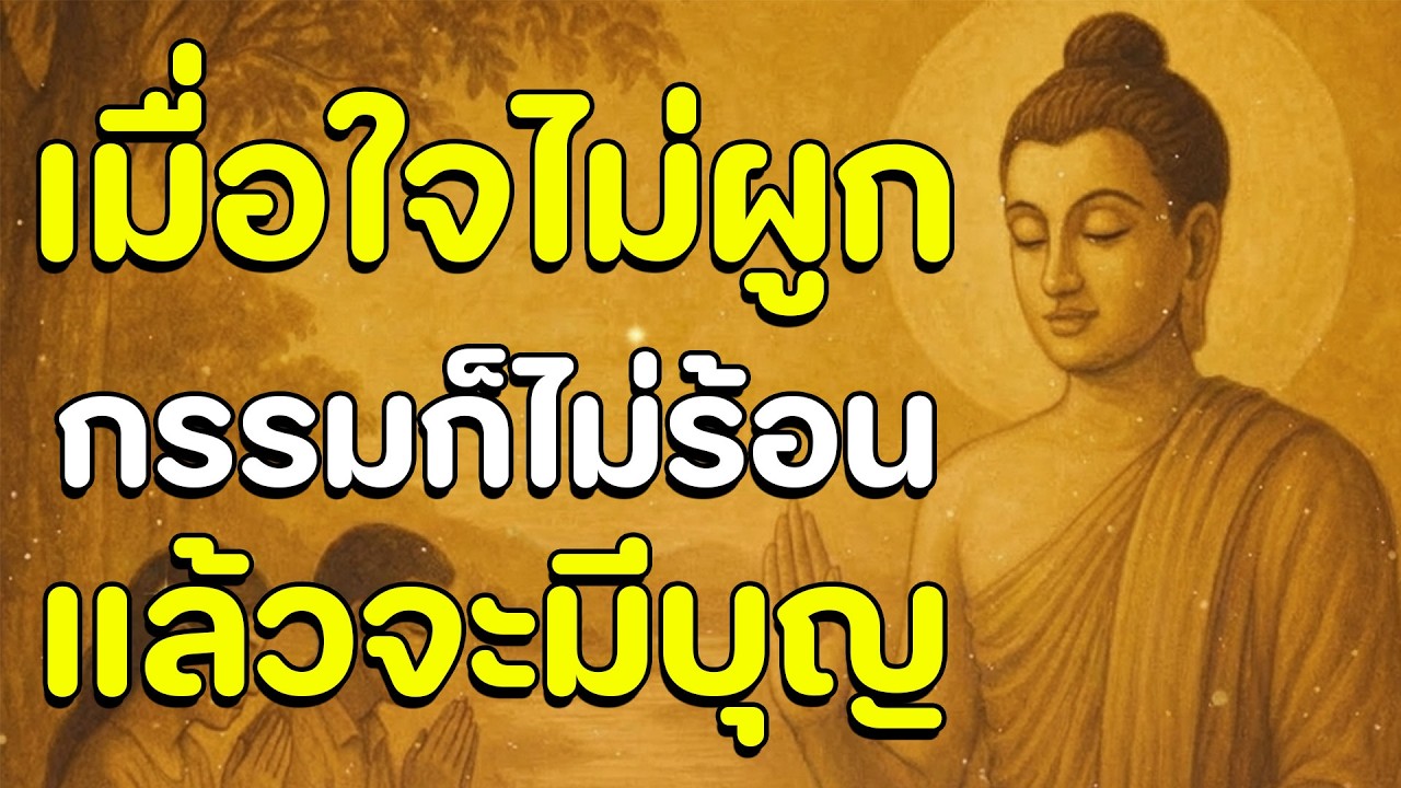 ธรรมะสอนใจ : Ep8 : เมื่อใจไม่ผูกกรรมก็ไม่ร้อนแล้วจะมีบุญ