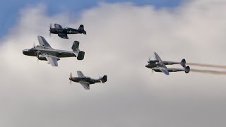 B-25 Mitchell, F4U-4 Corsair, P-38 Lightning & P-51 Mustang - The Flying Bulls