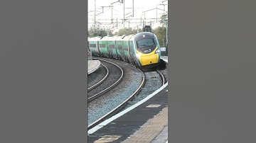 Avanti West Coast ￼￼ Pendolino opportunity At speed passing Wolverton #railways #train ￼￼￼
