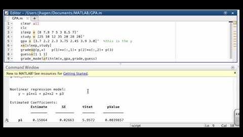 MATLAB curve fitting part 2