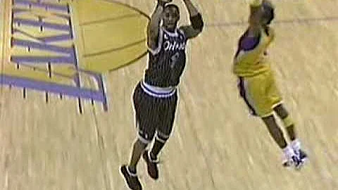 NBA Kobe Bryant blocks mr Ballhog Tracy McGrady Tremendous block by Kobe Bryant