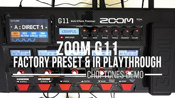 Zoom G11 | Factory Presets and IR Playthrough - Part 1 (Direct)