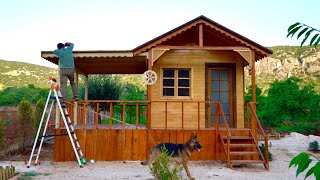 Building a Wooden House / Building a Balcony / Off Grid Log Cabin