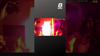 Police body camera video shows the moment a man used a makeshift flamethrower