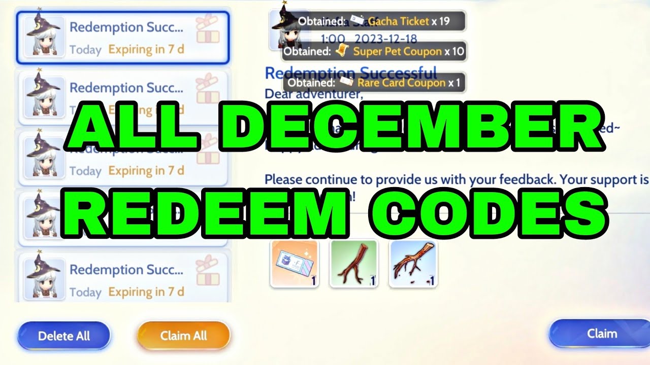The Ragnarok Code December ALL DECEMBER 2023 GLOBAL REDEEM CODES • RAGNAROK ORIGIN - YouTube