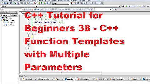 C++ Tutorial for Beginners 39 - C++ Function Templates with Multiple Parameters