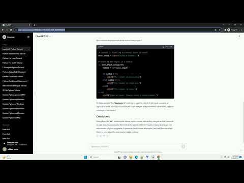 how to use input in if statement python - YouTube