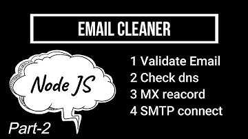 Email validator API -2 | DNS Mx Record |Email Cleaning | Node js