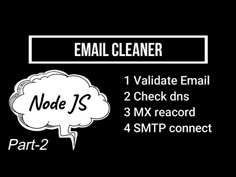 Email validator API -2 | DNS Mx Record |Email Cleaning | Node js