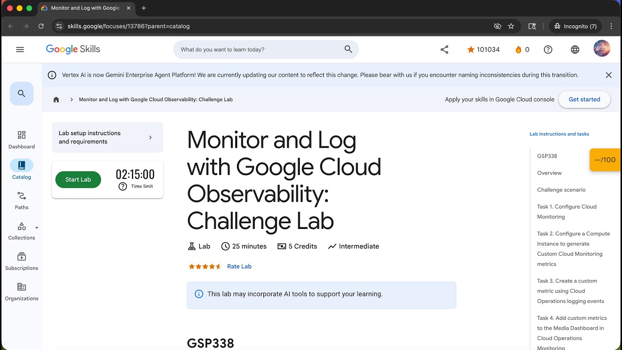 Monitor and Log with Google Cloud Observability: Challenge Lab | GSP338 ...