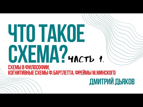 Что такое СХЕМА? Часть 1: Схемы в философии, когнитивные схемы Ф. Бартлетта, фреймы М. Минского