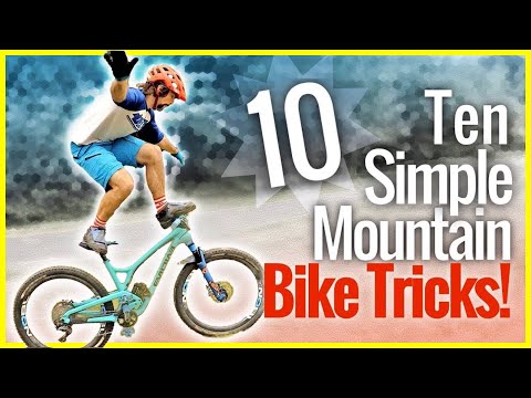 10 simple mountain biking tricks you can do anywhere! | (dumb mountain bike tricks edition)