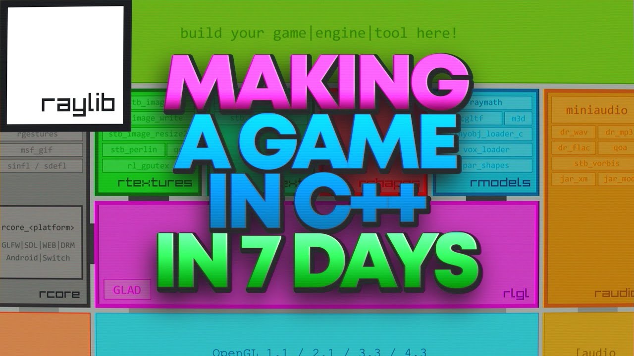 Day 2 (PT1) - Making a Game in C++ in 7 days - raylib NEXT game jam ...