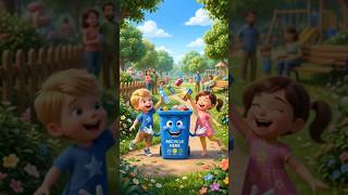 Throw Trash in the Bin 🗑️ | Clean Up Song for Kids 🌍 | Good Habits Nursery Rhymes